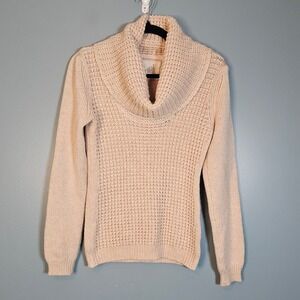 Angel of the North Anthropologie Cowl Neck Chunky Knit Wool Blend Sweater Medium